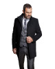ΑΝΔΡΙΚΟ ΜΑΥΡΟ ΗΜΙΠΑΛΤΟ ΜΕ ΜΑΟ ΓΙΑΚΑ SLIM FIT