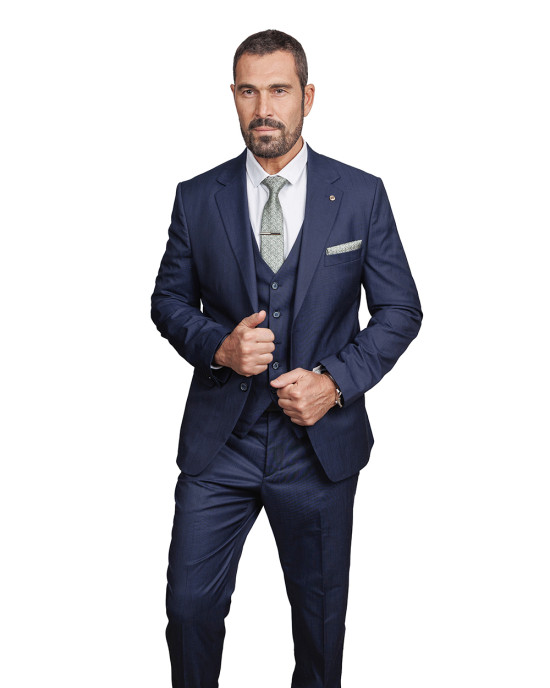 ΑΝΔΡΙΚΟ ΚΟΣΤΟΥΜΙ ΣΚΟΥΡΟ ΜΠΛΕ SLIM FIT
