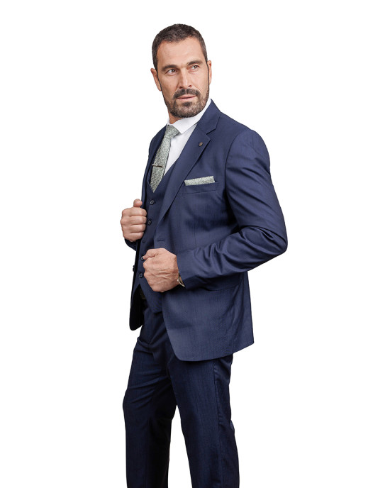 ΑΝΔΡΙΚΟ ΚΟΣΤΟΥΜΙ ΣΚΟΥΡΟ ΜΠΛΕ SLIM FIT