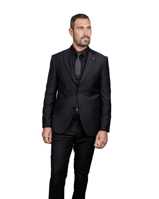 ΑΝΔΡΙΚΟ ΚΟΣΤΟΥΜΙ ΜΑΥΡΟ SLIM FIT