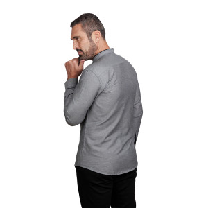 ΠΟΥΚΑΜΙΣΟ ΓΚΡΙ ΜΕ ΜΑΟ ΓΙΑΚΑ SLIM FIT