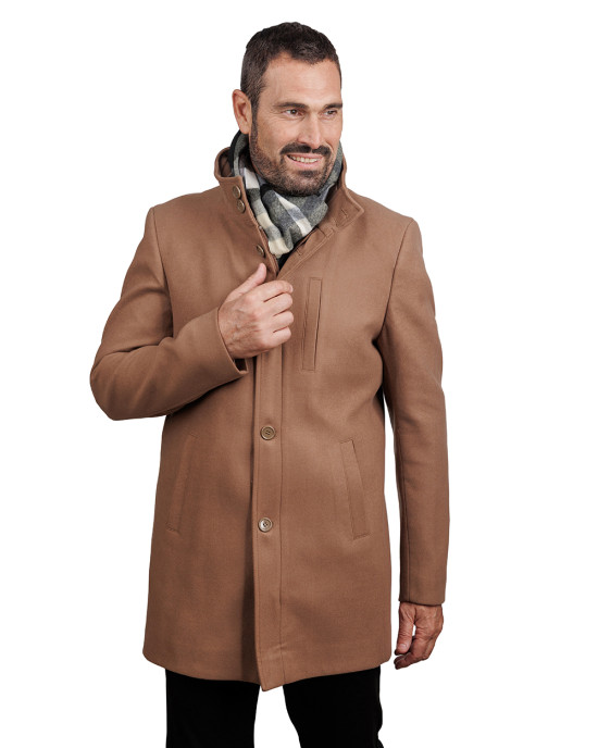 ΑΝΔΡΙΚΟ ΚΑΜΕΛ ΗΜΙΠΑΛΤΟ ΜΕ ΜΑΟ ΓΙΑΚΑ SLIM FIT