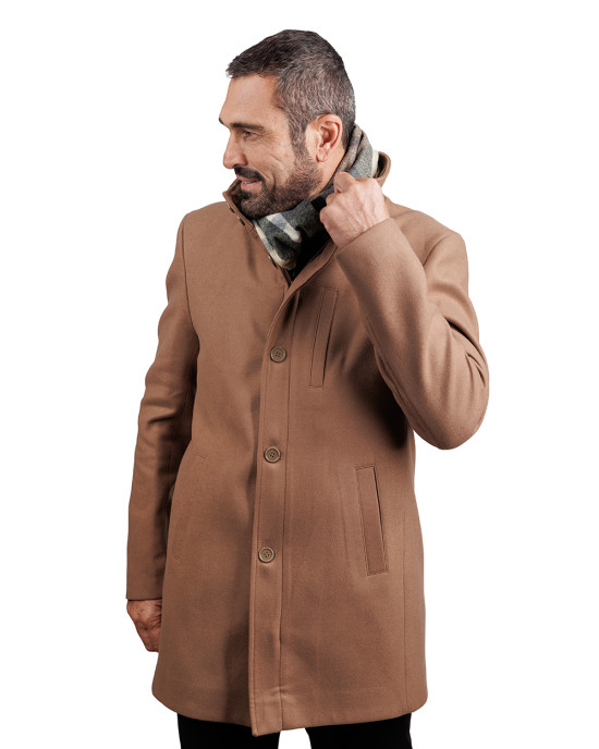 ΑΝΔΡΙΚΟ ΚΑΜΕΛ ΗΜΙΠΑΛΤΟ ΜΕ ΜΑΟ ΓΙΑΚΑ SLIM FIT