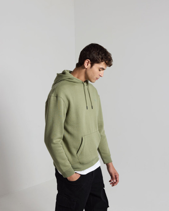 BHDOWNTON HOOD SWEAT NOOS - Oil Green