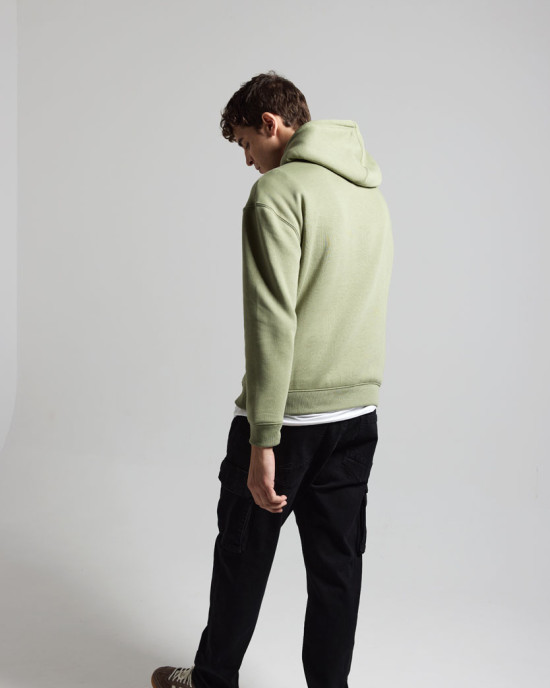 BHDOWNTON HOOD SWEAT NOOS - Oil Green
