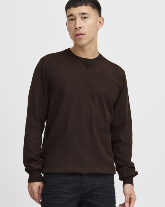 BHBRUTON CREW NECK KN - Chicory Coffee