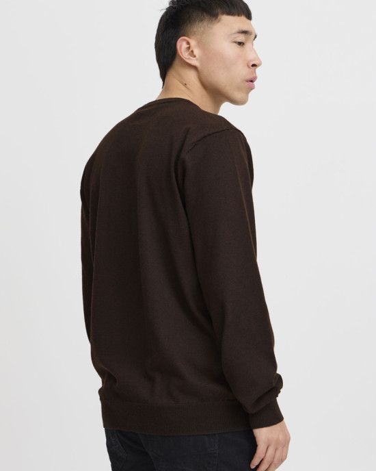 BHBRUTON CREW NECK KN - Chicory Coffee