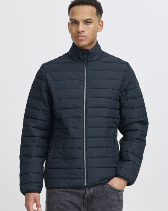 BHEDMAR puffer with stand collar - Dress blue melange