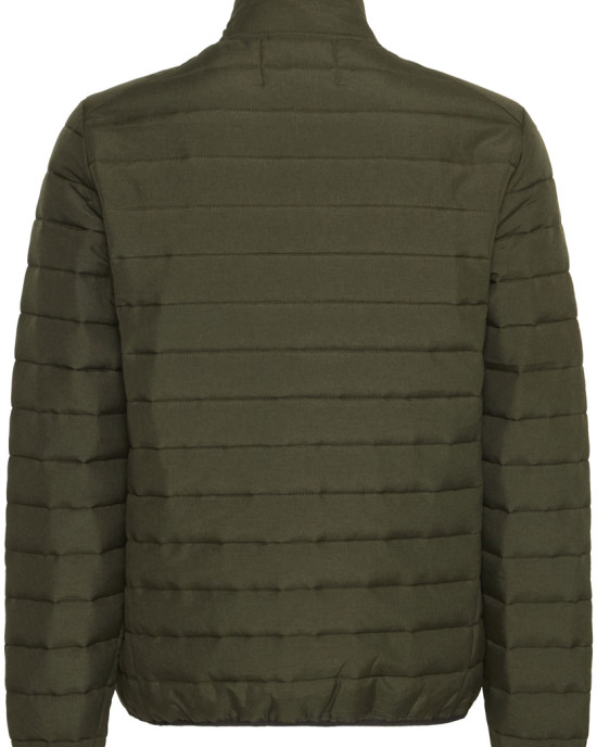 BHEDMAR puffer with stand collar - Forest night melange