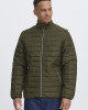 BHEDMAR puffer with stand collar - Forest night melange